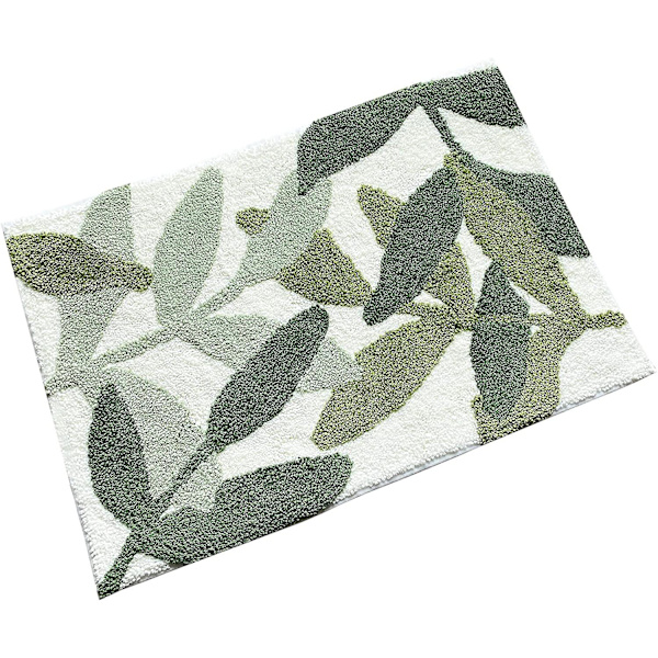 Blad Mikrofiber Stark Vattenabsorption Grön Badmatta