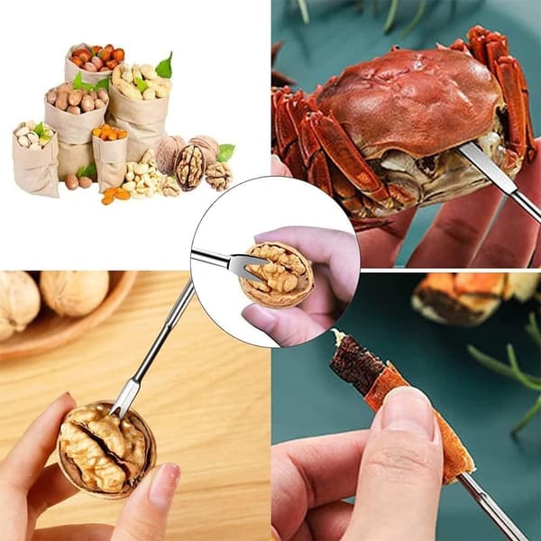 1 Piece Walnut Cracker, Walnut Opener, Stainless Steel Nutcracker, Manual Metal Nutcracker, Multifunctional Kitchen Utensils