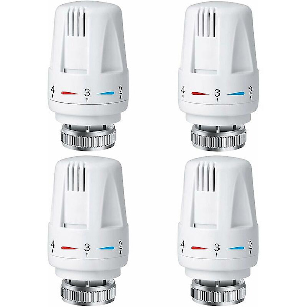 4 stk. radiatortermostathoved, Trv M30 X 1,5 radiatortermostathoved, radiatortermostatventil, radiatorradiatorventiler til varmesystem til H