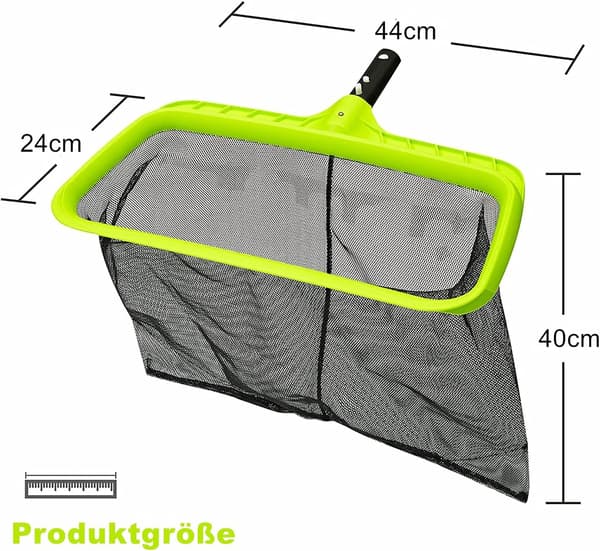 Pool Bottom Skimmer Net with Reinforced Plastic Frame for Swimming Pool, Pond, Spa, Fish Pond, Water Park