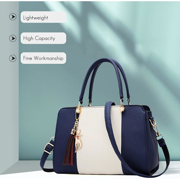 Elegant håndtasker med vedhæng til kvinder - Punge til skulder og top - Vandafvisende til pendling, shopping, rejser og kontor - Crossbody-taske