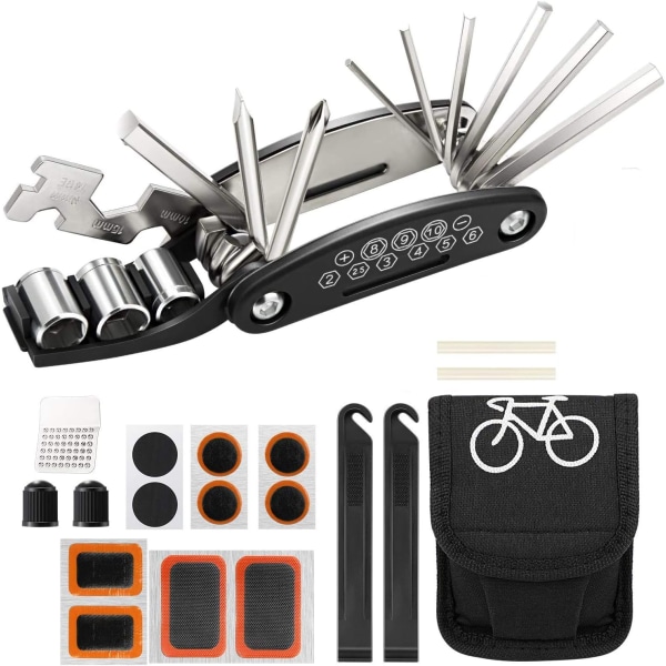 l Sett, punkteringssett, multiverktøy for sykkel, terrengsykkeltilbehør, sykkelgaver Multicolor Paket 1