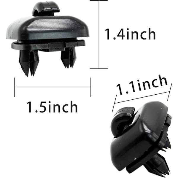 Pakke med 1 Auto Solskærm Klip Solskærm Klip, Auto Solskærm Klip Krog Beslag Hanger Udskiftning til Audi A1 A3 A4 A5 Q3 Q5(8E0 857 562) A7 B6 B7 Black