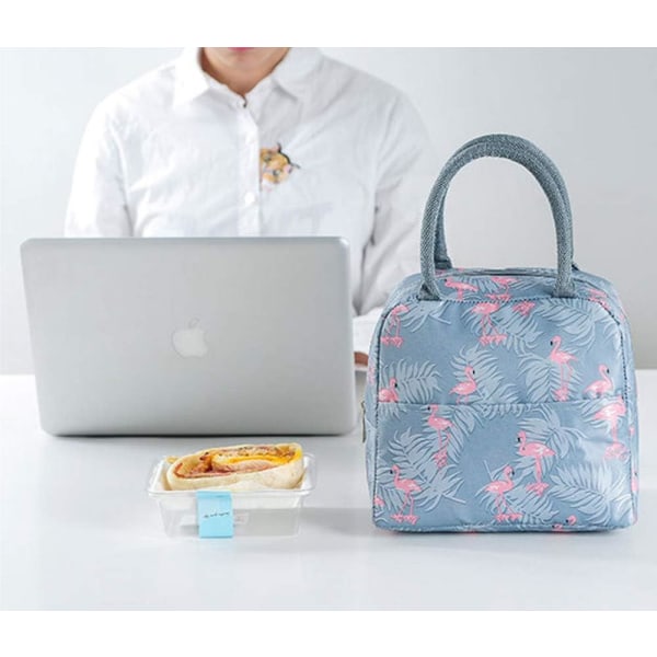 Lunch Bag, Isolerad Lunch Bag Cooler Bag Bärbar Flamingo Termisk Lunch Bag Organizer Tote Bag för Kvinnor Vuxna Barn Arbete Skola Picknick Flamingo