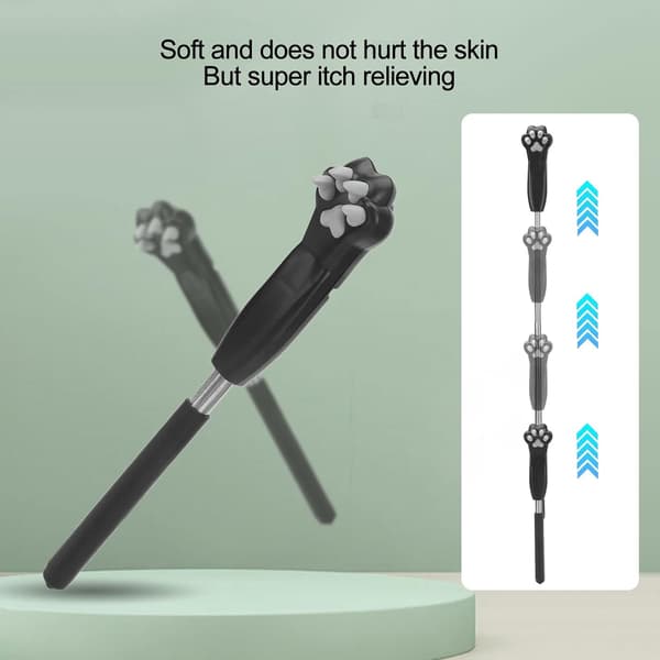 Cat Claw Extendable Back Scratcher in Stainless Steel Telescopic Massage Tool