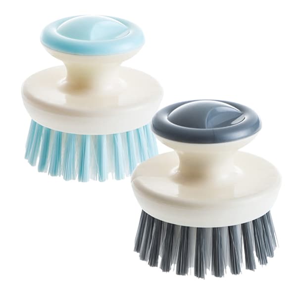 Diskborste, ergonomiskt handtag, köksskrubbborste (för rengöring), diskborste med styv borst (2-pack)