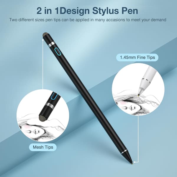 Stylus Pens for Touch Screens, Universal Touch Screen Pen for Tablets with Magnetic Cap, 2 in 1 Capacitive Stylus Pen