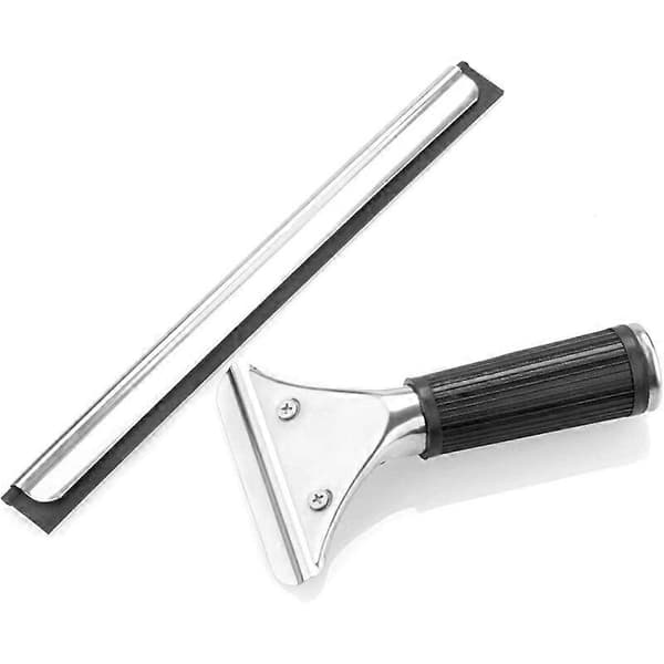 Professionel vinduesskraber i rustfrit stål med 25 cm blad til køkken, vindue, badeværelse, bil