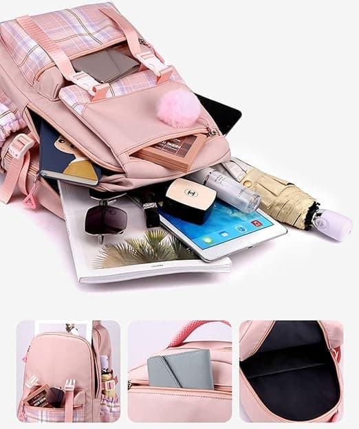College Campus School Bag Women Korean Version School Backpack Decompression Girls School Bag Junior Shoulder Backpack