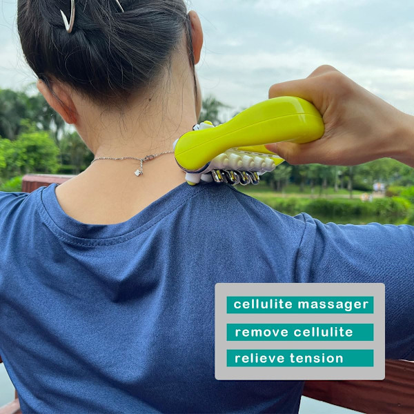 Anticelluliittimassageri Fascia-release ja lihashieronta Roller Mini Trigger Point Syväkudos Myofascial Release -työkalu Kehon hierontalaite miehille ja Yellow