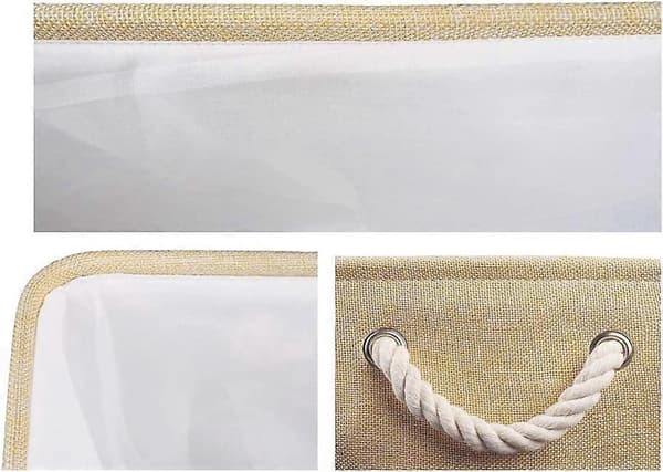 Sammenleggbar oppbevaringsboks (beige)