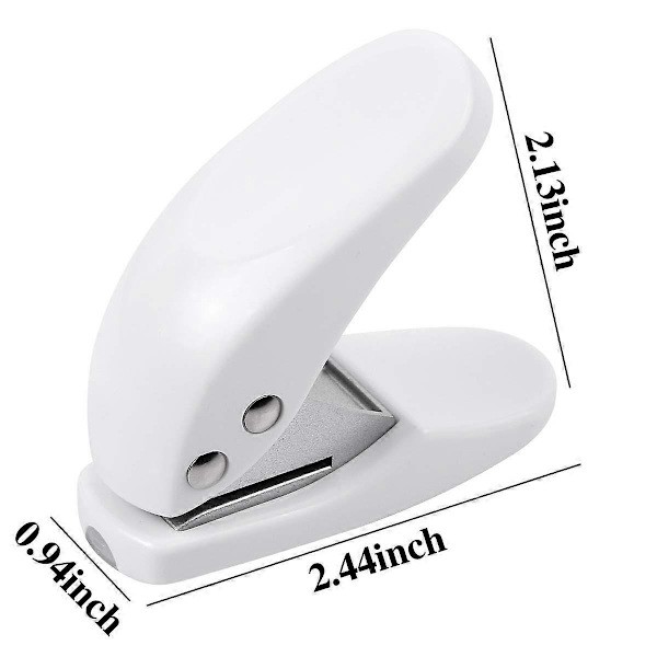 Mini Hålslagare, enkel Hålslagare för papper (vit, 1 ring)