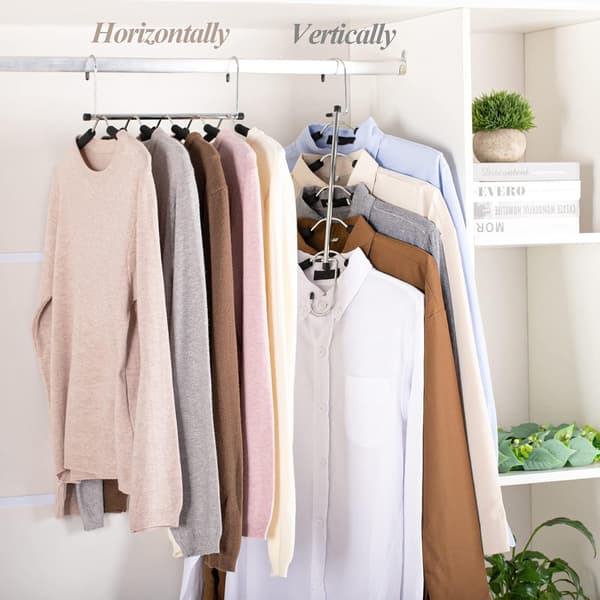 2-pack Space Saving Hangers - Upgraded Non-Slip Multi-Layer Hangers for Closet