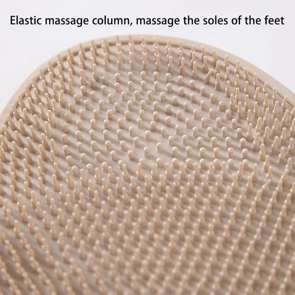 Exfoliating Foot Scrubber for Shower Use, Non-Slip Bathroom Mat, Shower Floor Mat, Khaki with Cute Pattern