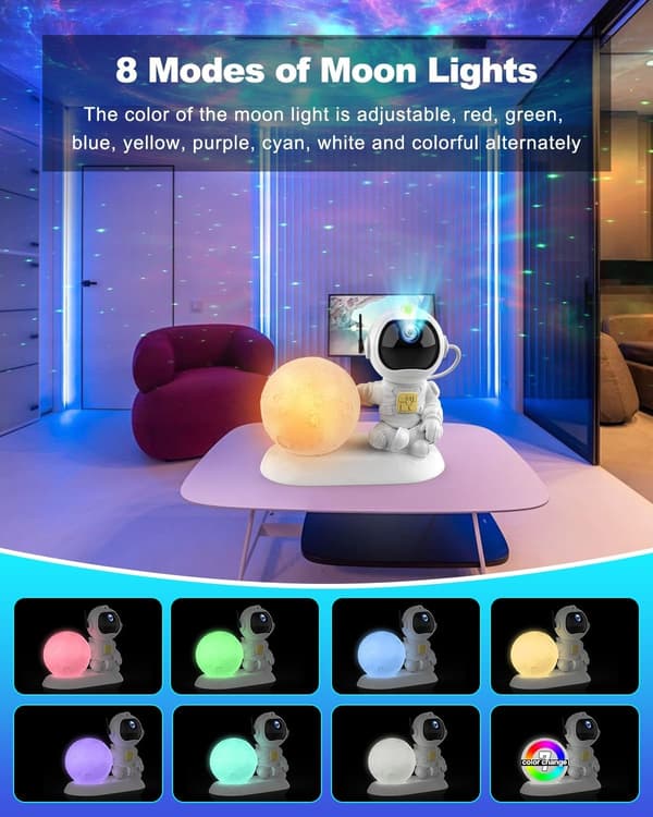 Kaishengyuan Astronaut Galaxy Projector, Starry Sky Projector for Kids and Adults with Nebula Generator, Timer and Remote Control