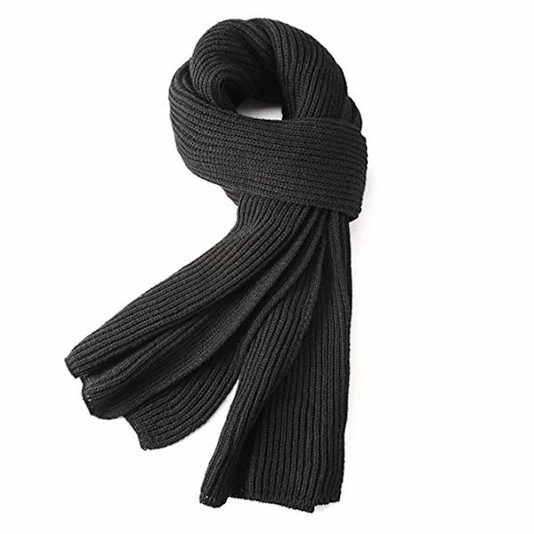 Lämmin syys- ja talvihuivi, unisex yksivärinen talvihuivi, lämmin neulehuivi