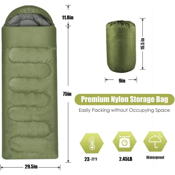 Sovepose - let, vandtæt, komfort med sæk