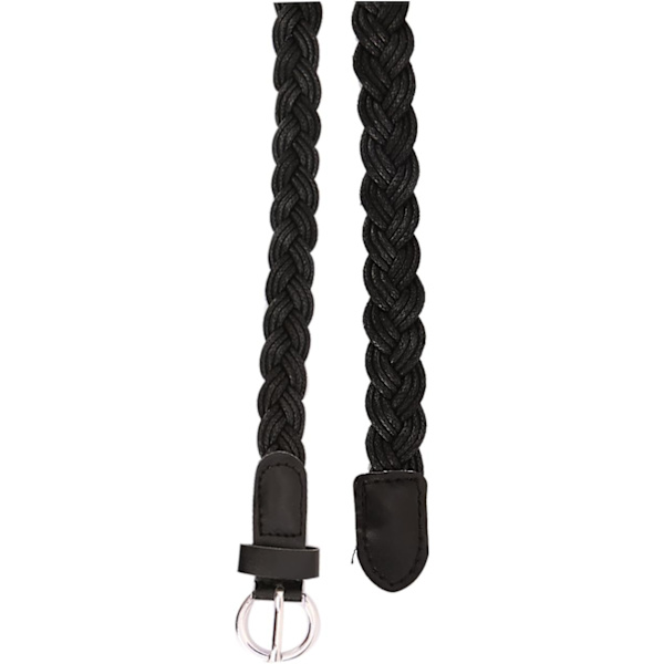 Kvinder Skinny Flettet Bælte Justerbar Spænde Flet Casual Black waist:2633