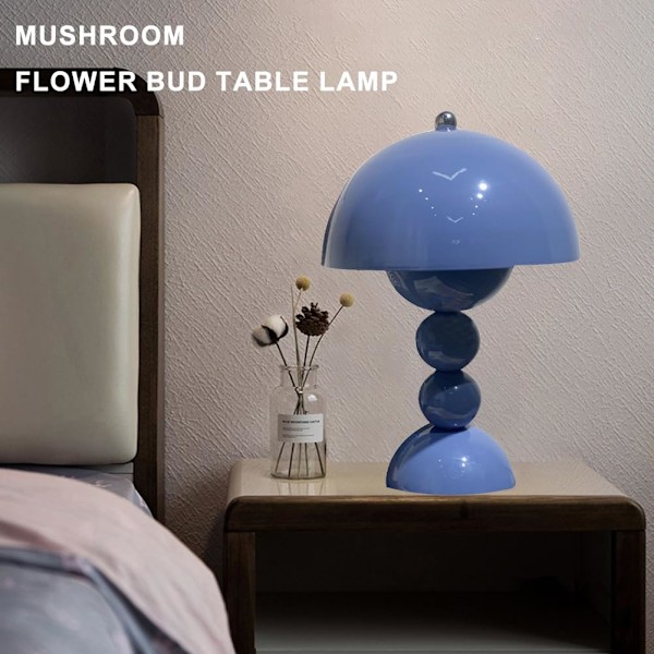 Sopplampe, nattlampe, LED-lys, oppladbar, ensfarget lys, minimalistisk lampe for romdekorasjon (blå [Energiklasse D]) Sky blue