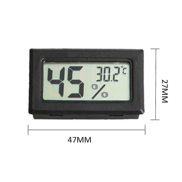 5 stk Mini Digital LCD temperatur- og fugtighedsmåler Pet Reptile trådløst termometer hygrometer