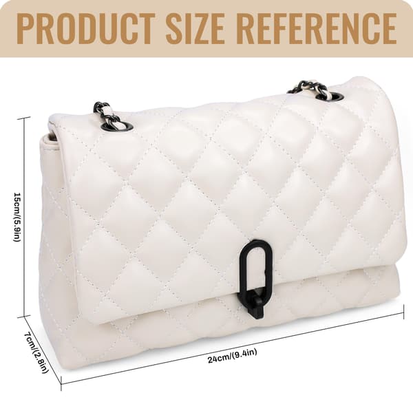 Små dametasker, quiltede crossbody-tasker, damemode skuldertasker, quiltede tasker, dame