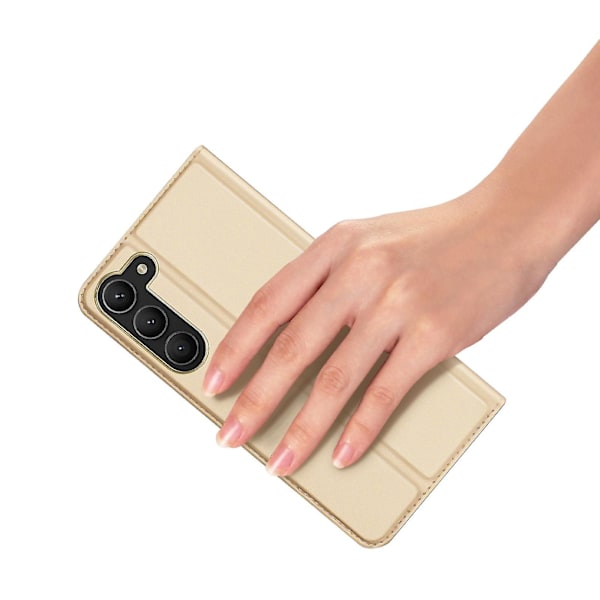 Dux Ducis Skin Pro -sarja Samsung Galaxy S23:lle - PU-nahkainen korttikotelokotelo, naarmuuntumaton, taitettava jalusta, puhelinkotelo