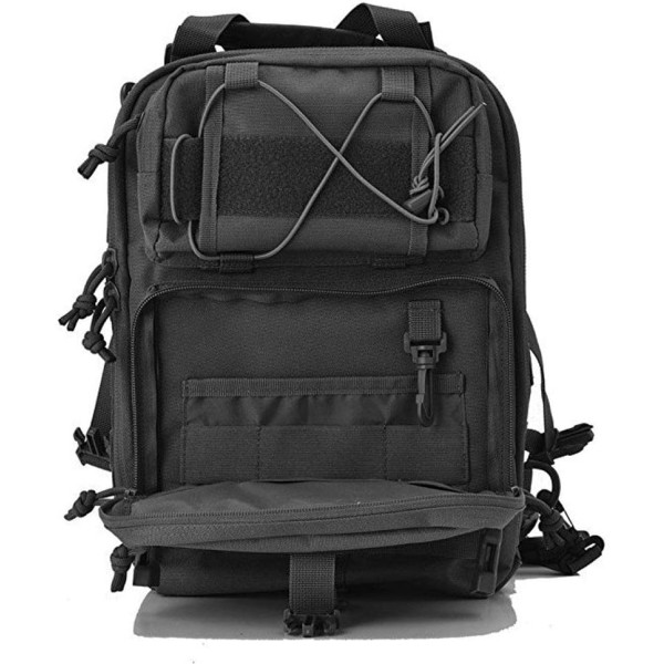 Nylon Slängväska Ryggsäck för Vandring Män Kvinnor Resor Utomhus Taktisk Militär Camping Promenader Bergsklättring Crossbody Messenger Bröst Axel #33black(nylon)