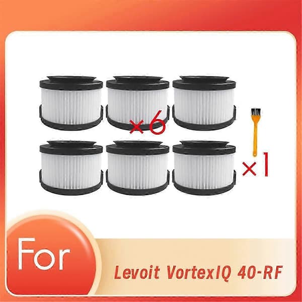 6 stk. frontfilter med rensebørste til Vortexiq 40-Rf hjemmerenser filterrenser reservedele jn