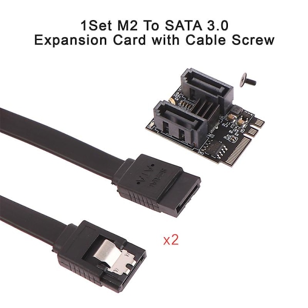 M2 Sata 3.0 -laajennuskortti W/kaapeli Avain A + E Wifi Hdd -sovitinkortti Ilmainen asema