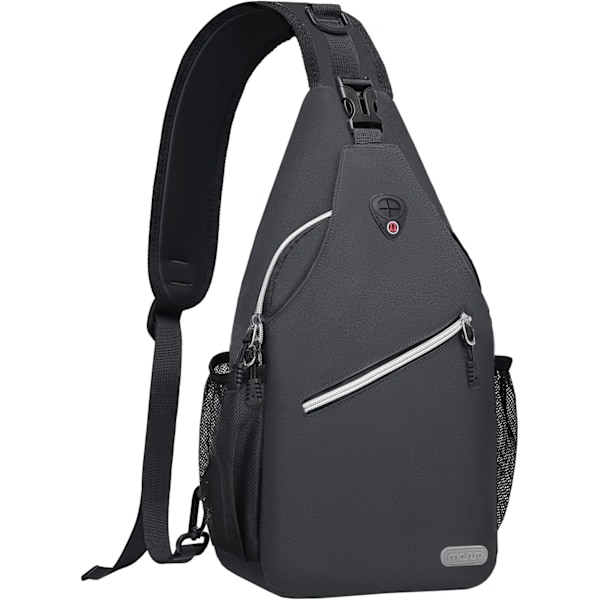 Sling-reppu, monikäyttöinen crossbody-olkalaukku, matkustus- ja vaelluspäiväreppu Space Gray