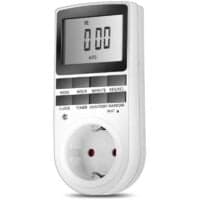 Digital Timer - 2.1\" 5.3cm LCD-skärm - 3680W - Digital Timer med 10 Konfigurerbara Program - Batteribackup - Slumpmässig Omkoppling - Barnsäkerhet