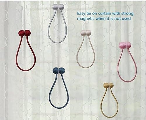 Magnetic Curtain Tiebacks, Clips, Curtain Buckles, Holders, Binding Webbing, 2 Pieces for Decorative Home Office