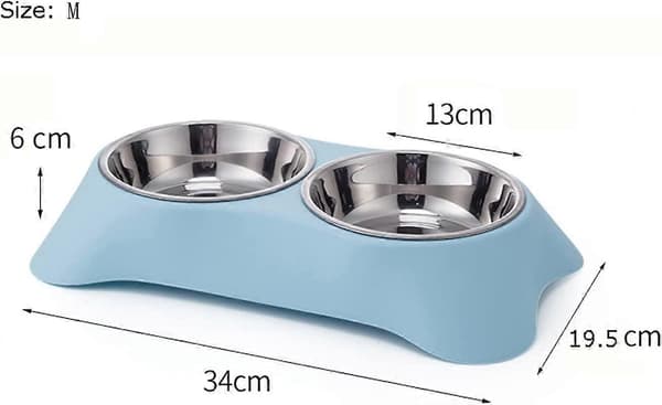 Dubbel Hundskål, Halkfri Rostfritt Stål