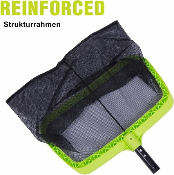 Pool Bottom Skimmer Net with Reinforced Plastic Frame for Swimming Pool, Pond, Spa, Fish Pond, Water Park