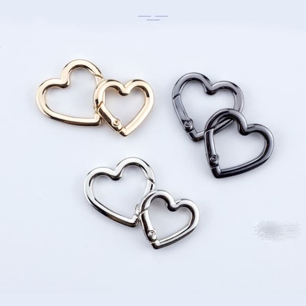 5 stk. Fjederringspænder Karabinhage Håndtasker Sort 22MM Sort Sort Black 22mm