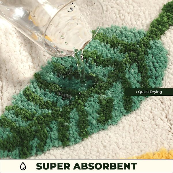 Superabsorbent Bath Mat Non-Slip Bathroom Mat Machine Washable Bath Mat Soft Microfiber Bath Mat