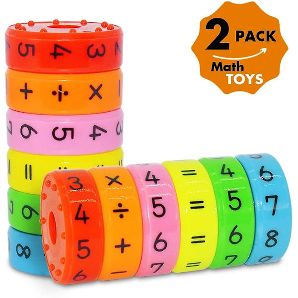 2 pakkausta oppimisleluja Matematiikkalelu Esikouluoppiminen Koulutuslaskentapeli Numerot ja symbolit Matematiikkataidot Väri