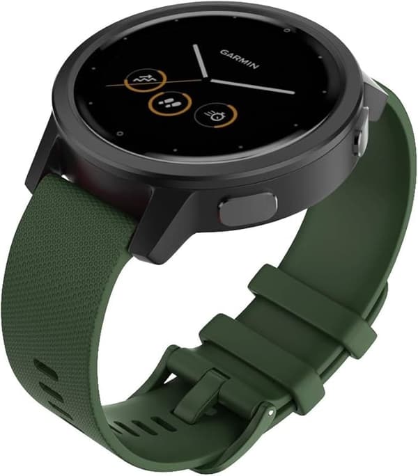 Silicone Strap for Garmin Vivoactive, Samsung Galaxy Watch, 18mm Quick Release Replacement Band