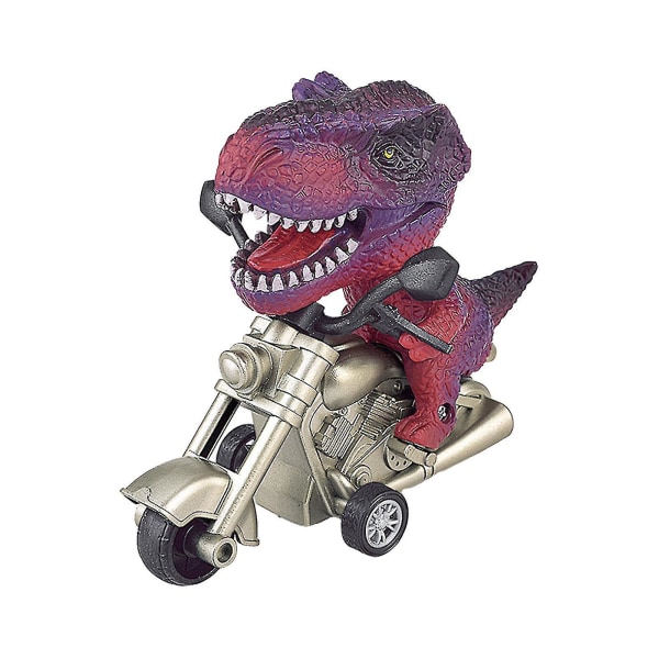 Dinosaur-leluautot 2-pakkaiset kitkakäyttöiset moottoripyöräpelit T-rex ja Triceratops Monster Dinos -lelut pojille
