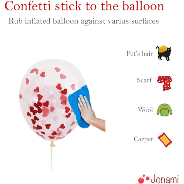 Romantisk Dekoration Røde Balloner Sæt, XXL Kærlighed, 6 Hjerte Helium Folie Ballon, 4 Konfetti Ballon, 10 Latex Balloner til Bryllup Forslag Valentinsdag