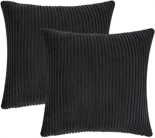 Svarta Dekorativa Prydnadskuddar Set 50x50 cm