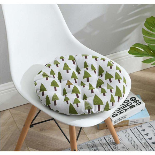 Pehmustettu tyyny tuolille, pyöreä ruokailu-, puutarha-, keittiö- tai toimistotuolille, 40 cm (tree-SD)