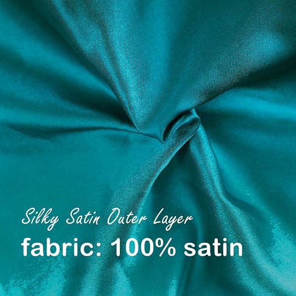 Badehætte, ekstra stor badehætte med tre lag med tørrefunktion til kvinder Mikrofiberfrotté Silke Satin 100% Vandtæt Genanvendelig Lang Green