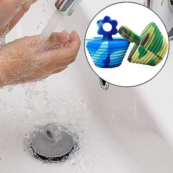 4 stk. silikone vaskprop Silikone afløbsvaskprop til køkkenvaskeprop til karprop til køkken- og badeværelsesvaske