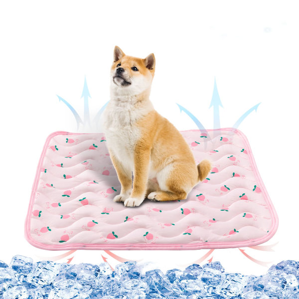 Kjæledyr kjølig mat katt hund pute kjøling pustende (rosa 60*50 cm)