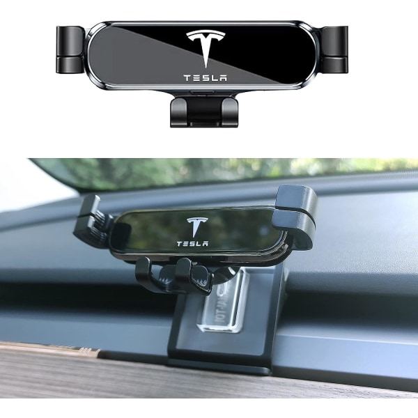 Tesla Model 3 Model Y gravity biltelefonhållare är kompatibel med alla 4-6,5 tums mobiltelefoner