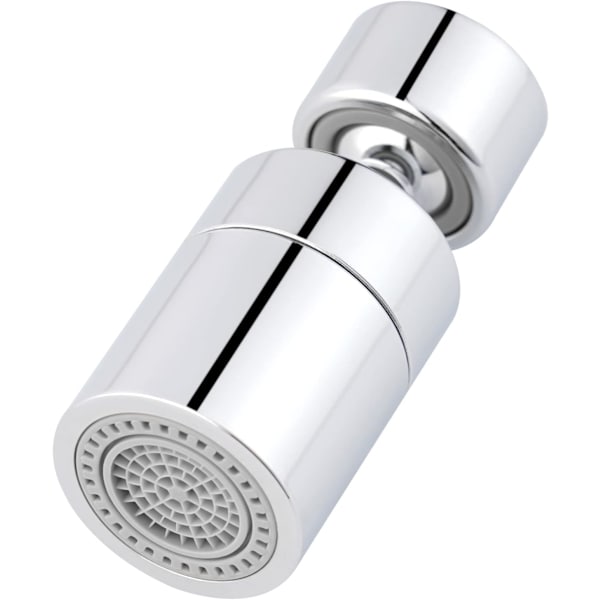 Köksblandare Kran Aerator Massiv Mässing 80-Graders Stor Vinkel Svängbar Kran Aerator Dubbelfunktion 2 Sprayer Köksblandare Tillbehör Svängbar Sprayer- Polished Chrome