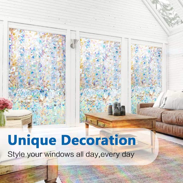 3D Rainbow Window Film Privacy Window Sticker (30x300cm)