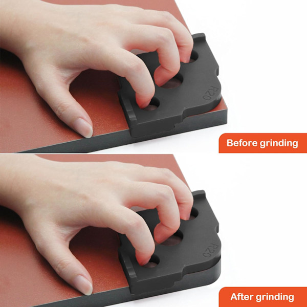 Jig Router Skabeloner Hjørne Radius Fræsning Skabeloner, ABS+CNC Høj Hårdhed Behandling Lim, Fræsning Afrundede Hjørner Fræser Skabeloner, R5 4 packs(Black)