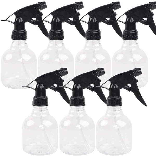 Sprayflaskor, 7-pack, 240 ml, tomma sprayflaskor i plast med justerbara munstycken, för hår och rengöringslösningar.